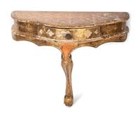 A Rococo Style Painted Console Shelf