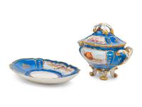 A Sèvres Style Porcelain Sauce Tureen and Tray