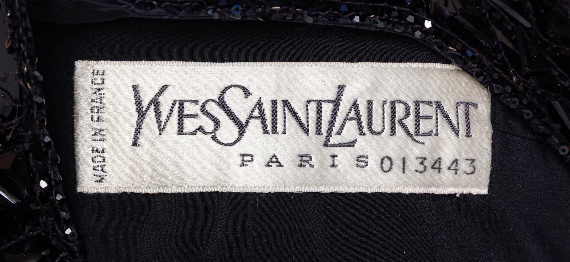 An Yves Saint Laurent Haute Couture Black Triangle Sequin Gown, No size.