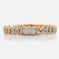 A diamond and gold bracelet