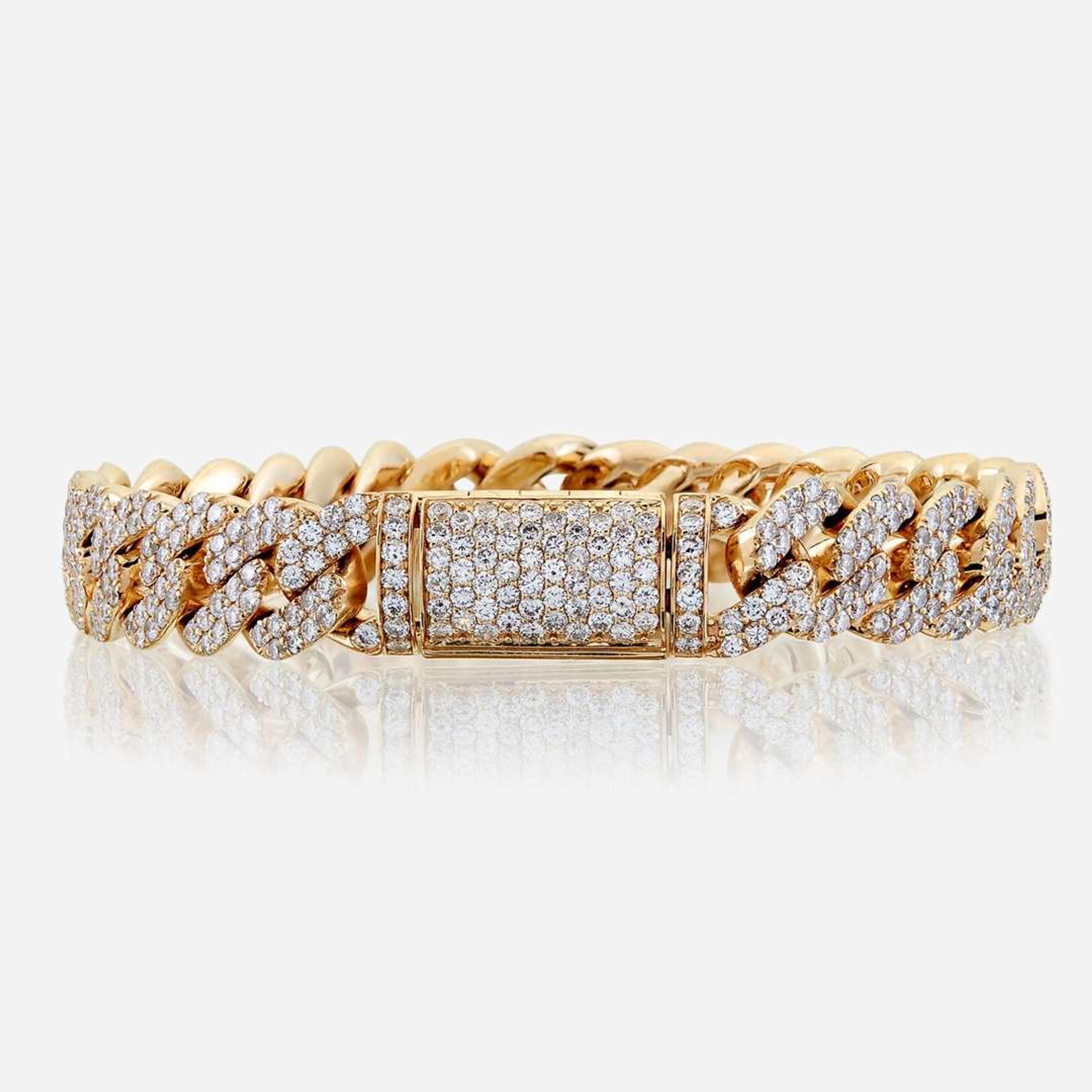 A diamond and gold bracelet