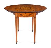 A George III Adam Style Marquetry Inlaid Satinwood Pembroke Table