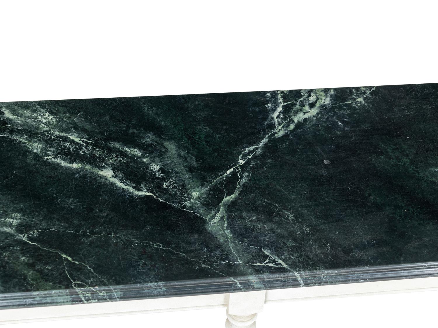 An Italian Baroque Style Painted Faux Marble-Top Console Table