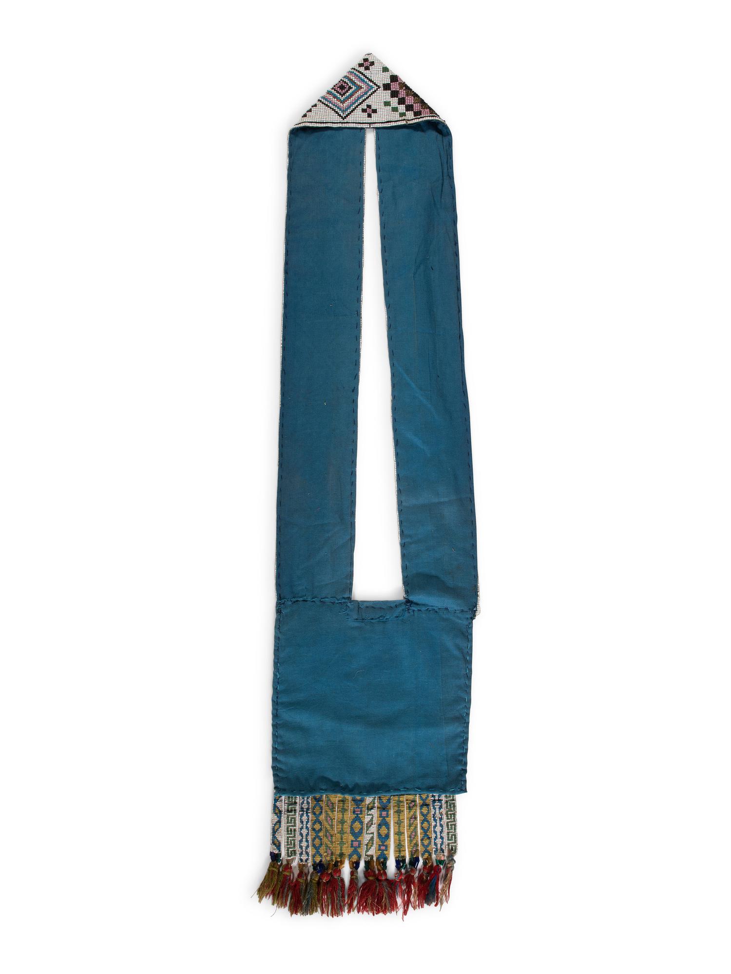 Anishinaabe Child's Loom Beaded Bandolier Bag