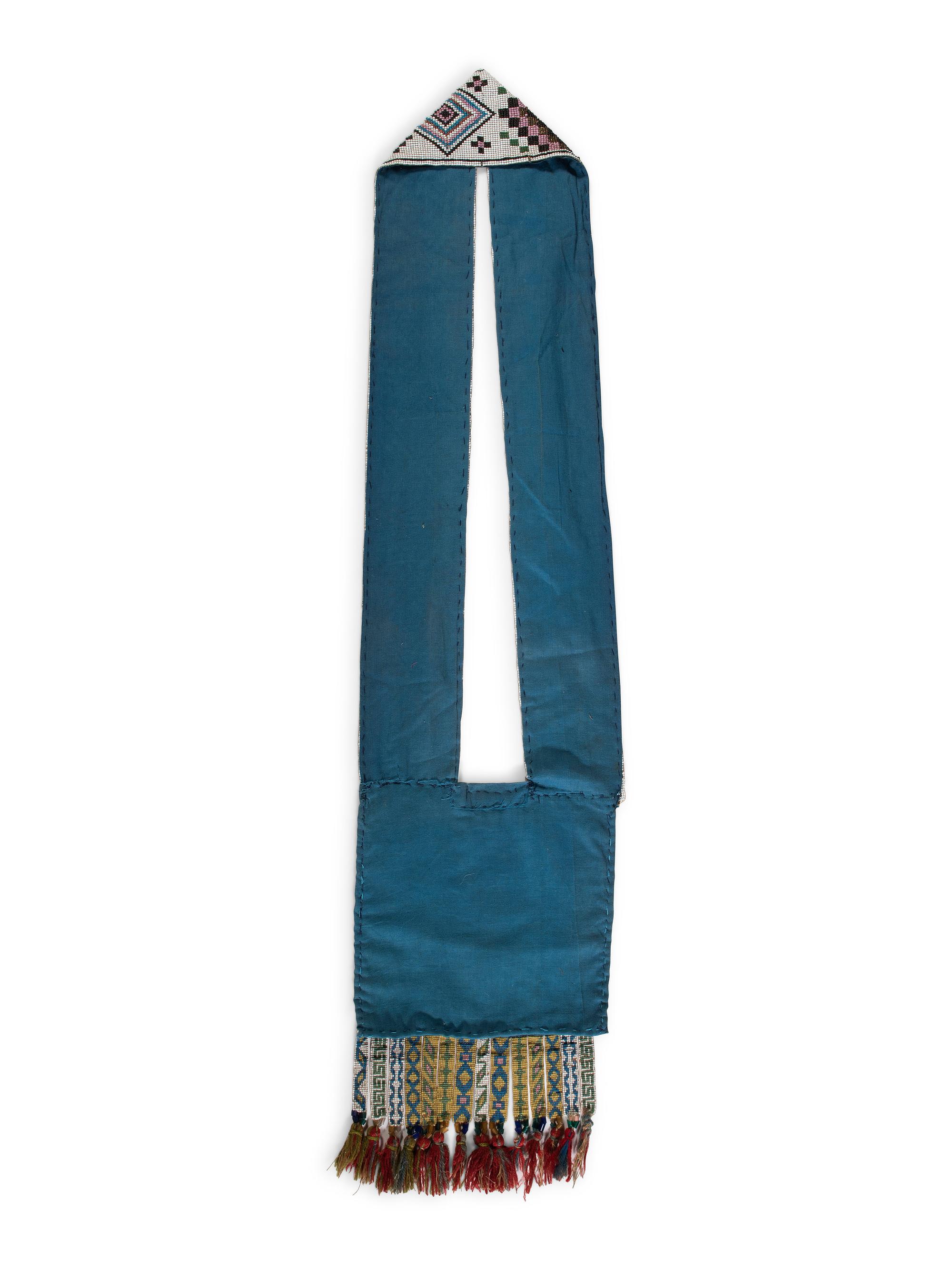 Anishinaabe Child's Loom Beaded Bandolier Bag