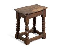 A William & Mary Oak Joint Stool