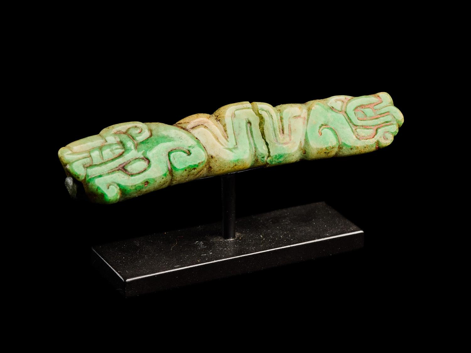 A Maya Jade Serpent Pendant