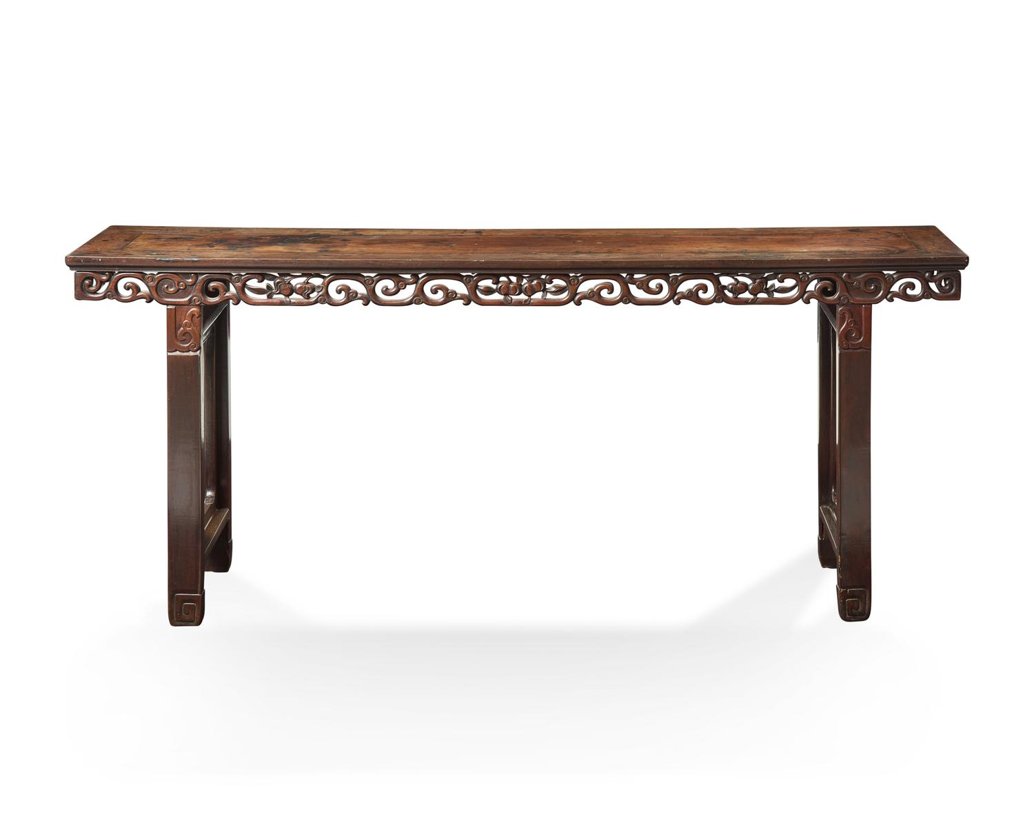A large Chinese hardwood altar table, late Qing to Republic period