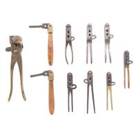 10 Civil War Era Bullet Molds: 9 Revolver & 1 Enfield Rifle Musket