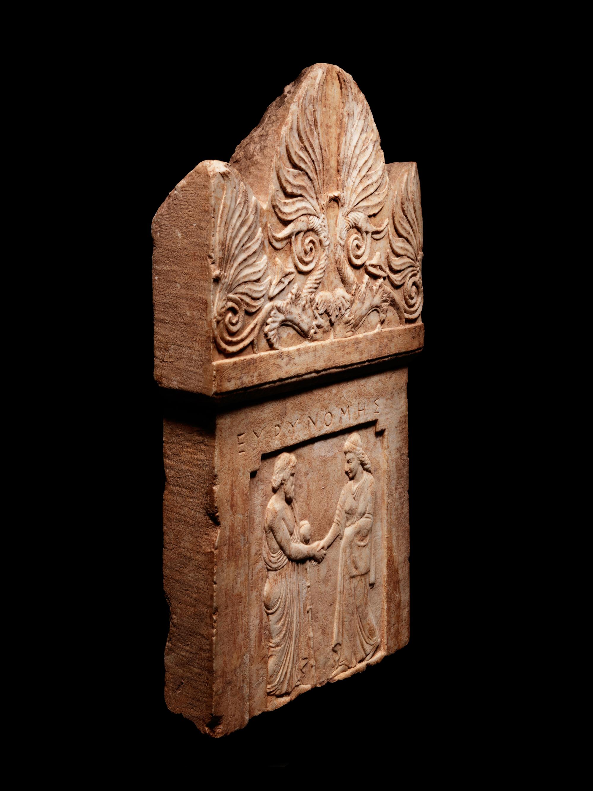 A Greek Marble Funerary Stele of Eurynome