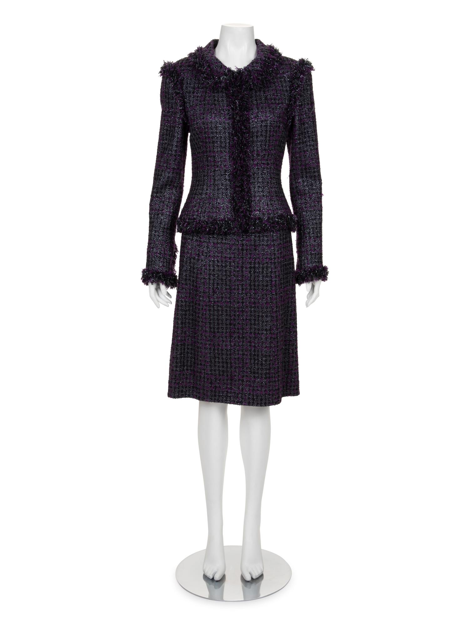 Chanel Plaid Tweed Skirt Suit, Fall 2003