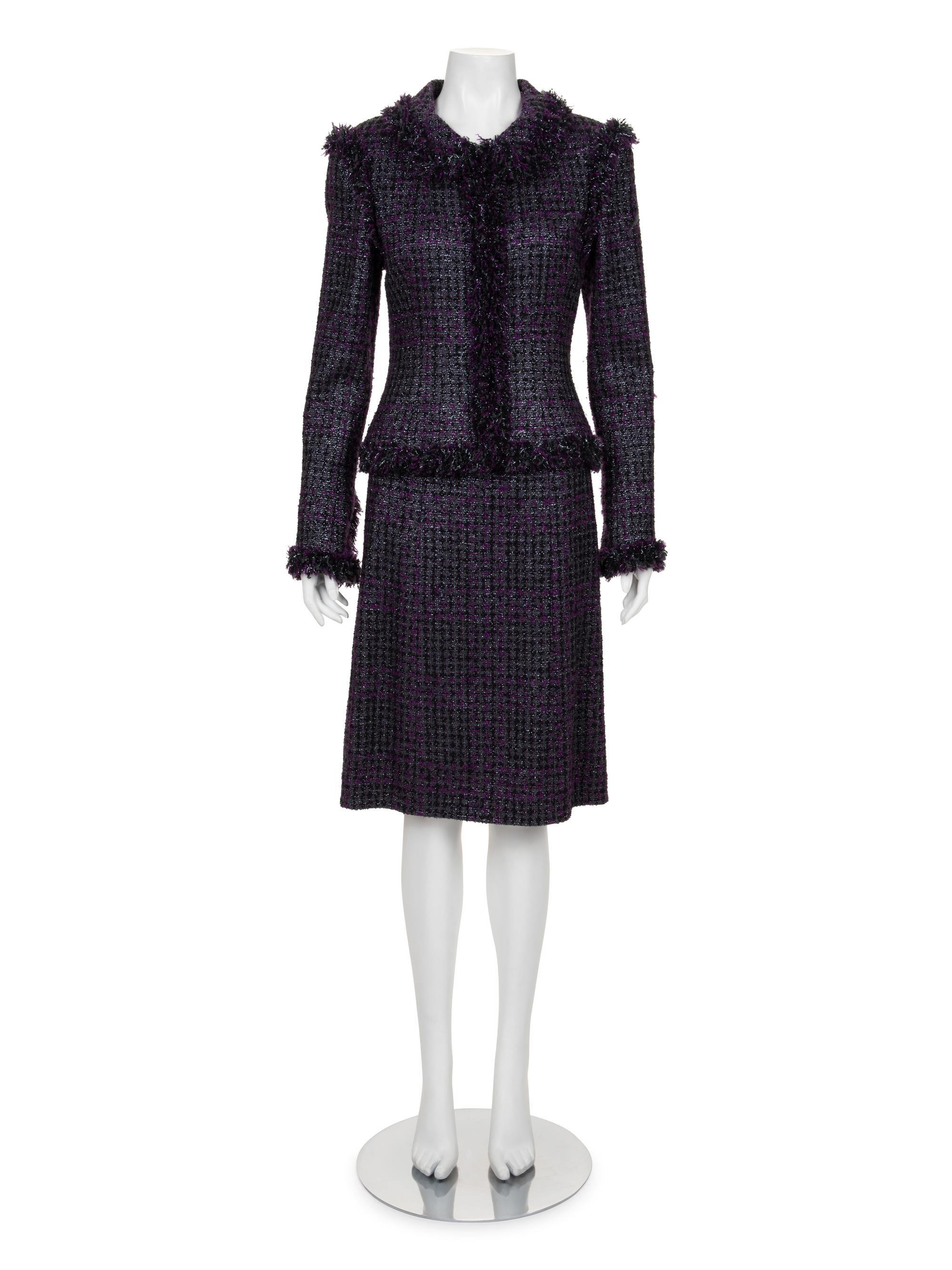 Chanel Plaid Tweed Skirt Suit, Fall 2003