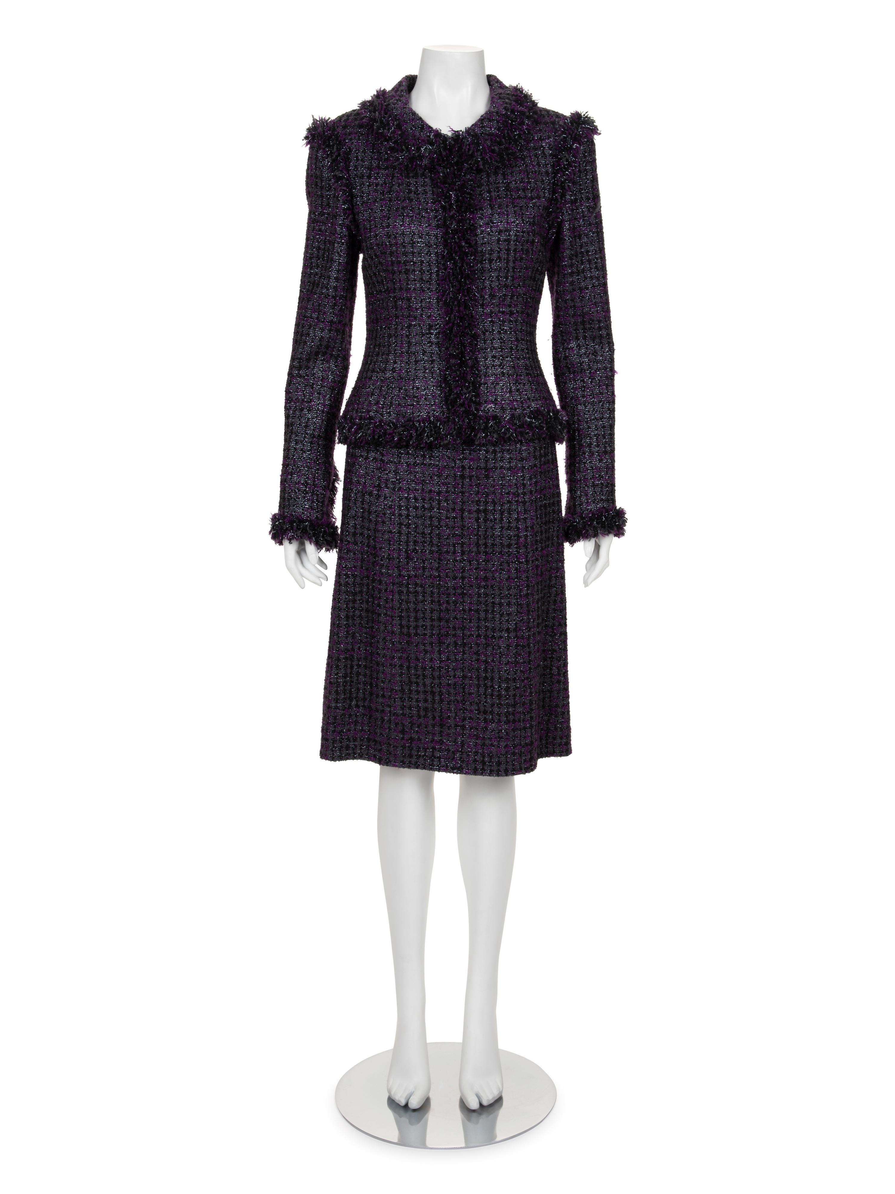 Chanel Plaid Tweed Skirt Suit, Fall 2003