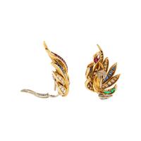 PICCHIOTTI, DIAMOND AND MULTIGEM CLIP EARRINGS