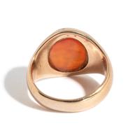A Neoclassical Gold and Carnelian Finger Ring with the God Dionysos — Inscription engraved on the inside