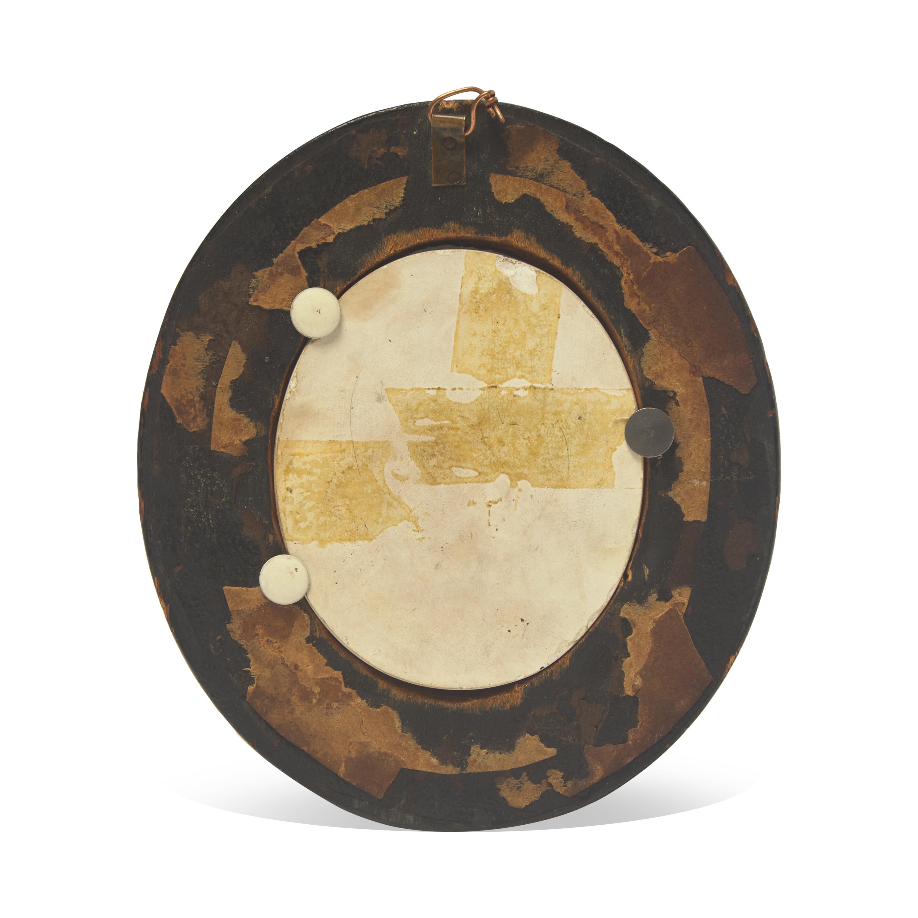 A Wedgwood Caneware and Black Basalt Oval Plaque: "Am I Not a Man and a Brother?"