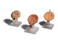 Three Roman Terracotta Oil Lamps