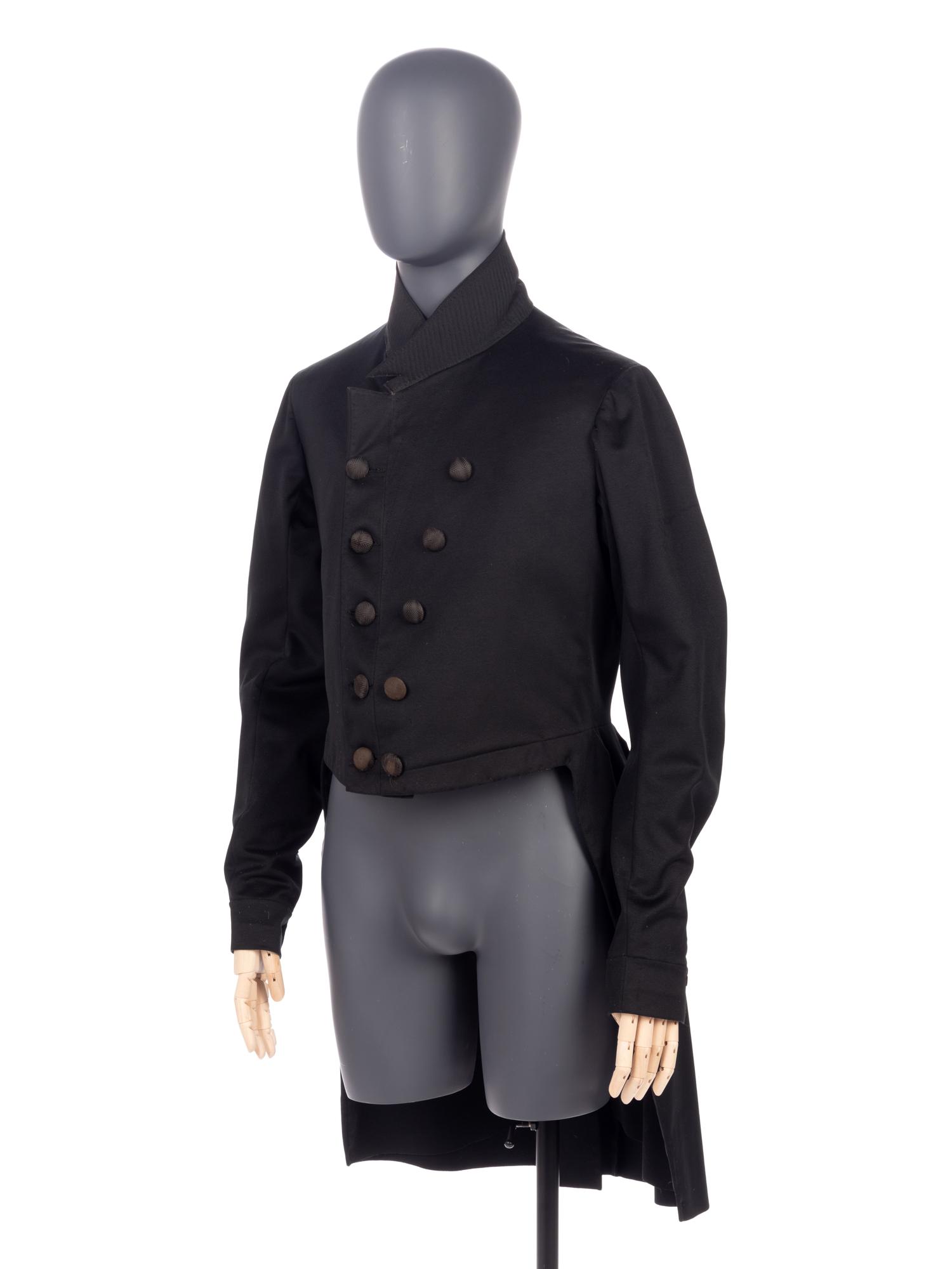 Men's Rare 19th Century Wool Jacket with Tails, 1840s