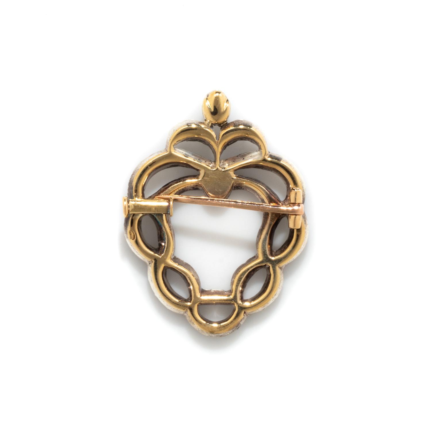 ANTIQUE, DIAMOND BROOCH