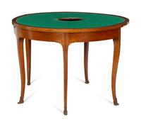 A Louis XV/XVI Transitional Mahogany Flip-Top Games Table