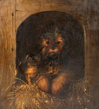 A Pair of Paintings of Dogs