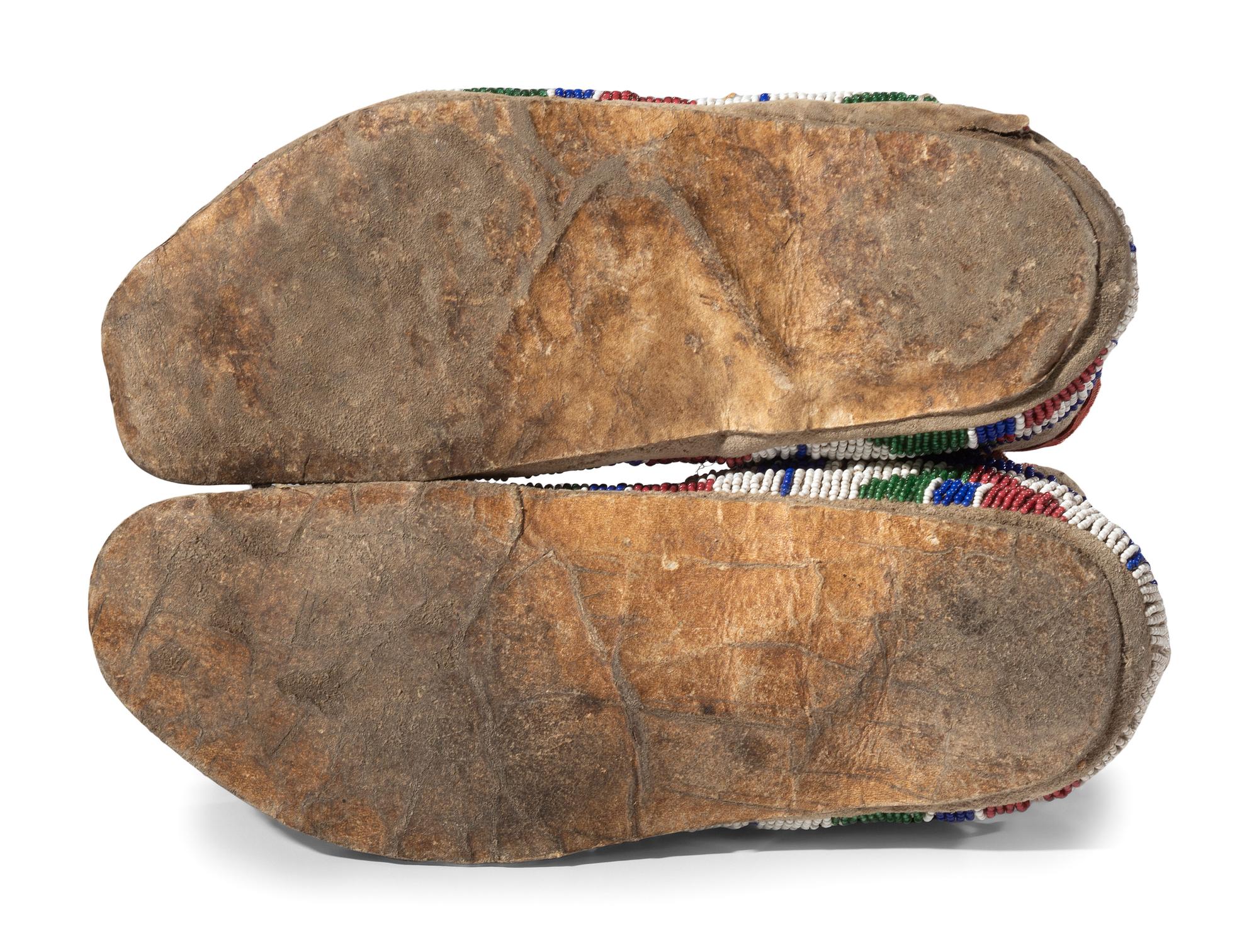 Sioux Beaded Hide Moccasins