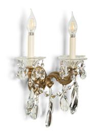 A Pair of French Gilt Bronze Three-Light Sconces