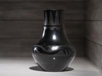 Blackware Pottery Vase, with Avanyu 1923-1925