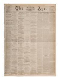 [CIVIL WAR - GETTYSBURG]. The Daily Age . Vol. 1, No. 91. Philadelphia, PA: A.J. Glossbrenner & Co., 10 July 1863. Featuring full account of the Battle of Gettysburg.