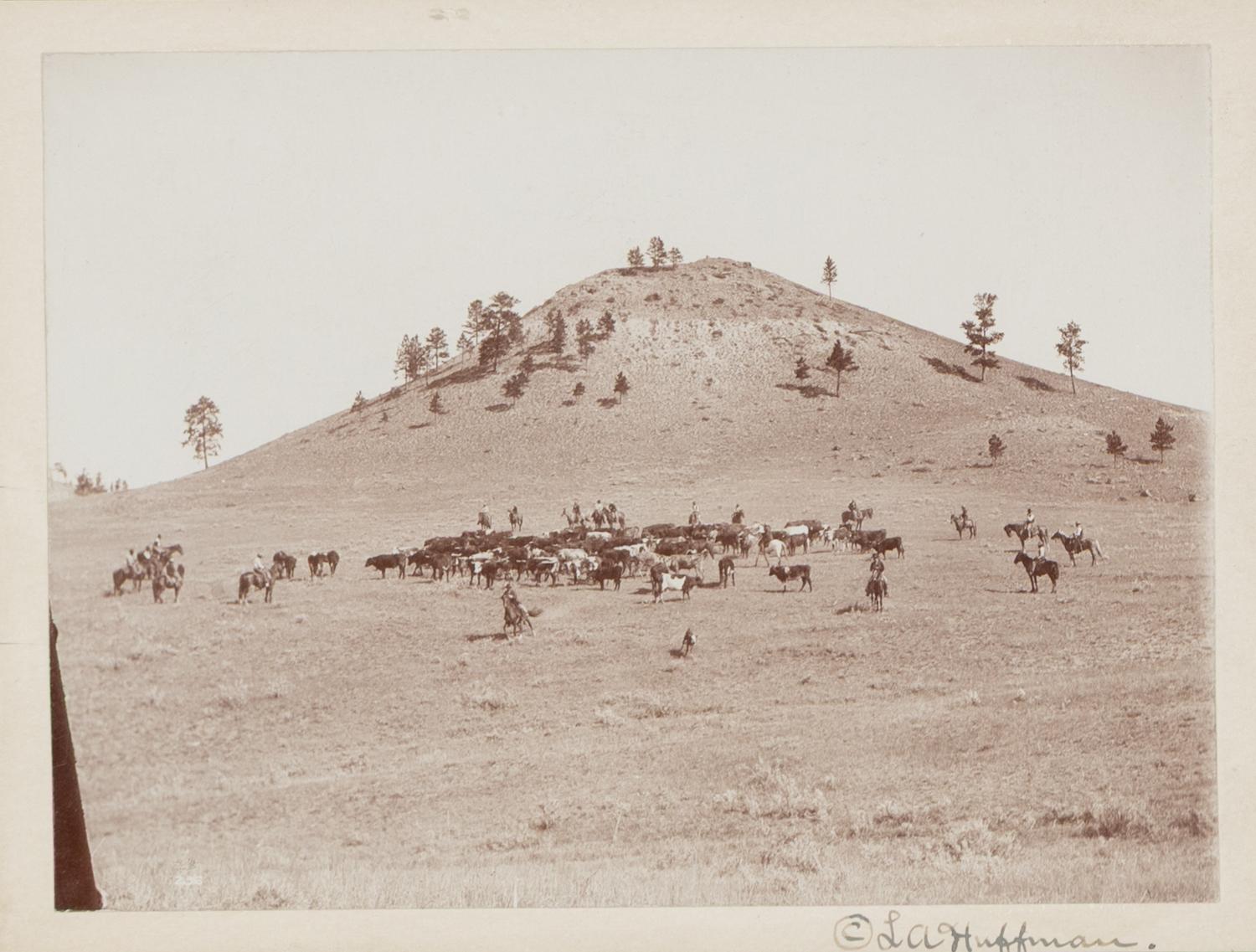 [Western Americana] Huffman, L.A. (1854-1931), photographer. A group of 4 collotypes with western subject matter.