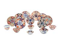 A Collection of Imari Palette Porcelain Articles
