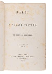 MELVILLE, Herman (1819-1891). Mardi: and a Voyage Thither . New York: Harper and Brothers, 1849.