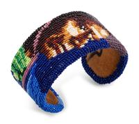 Beaded Figural Cuff Bracelet
