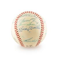 A 1955 Multi Signed American League All Star Baseball Including Mickey Mantle and Ted Williams (Beckett Authentication Services)