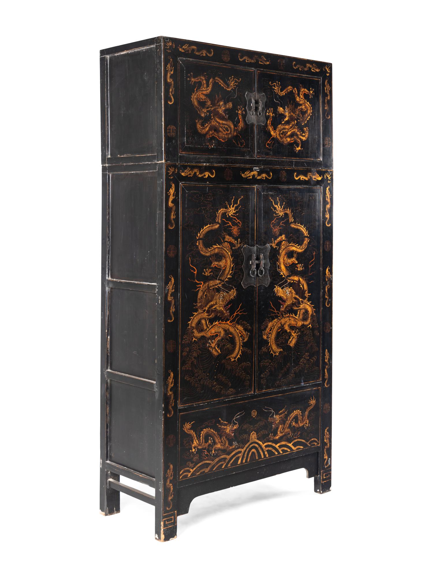 A Chinese Lacquered Armoire
