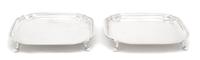A Pair of English Silver Footed Salvers, Robert & Dore, Sheffield, 1963,