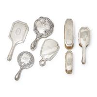 An Assembled American Silver Dressing Set