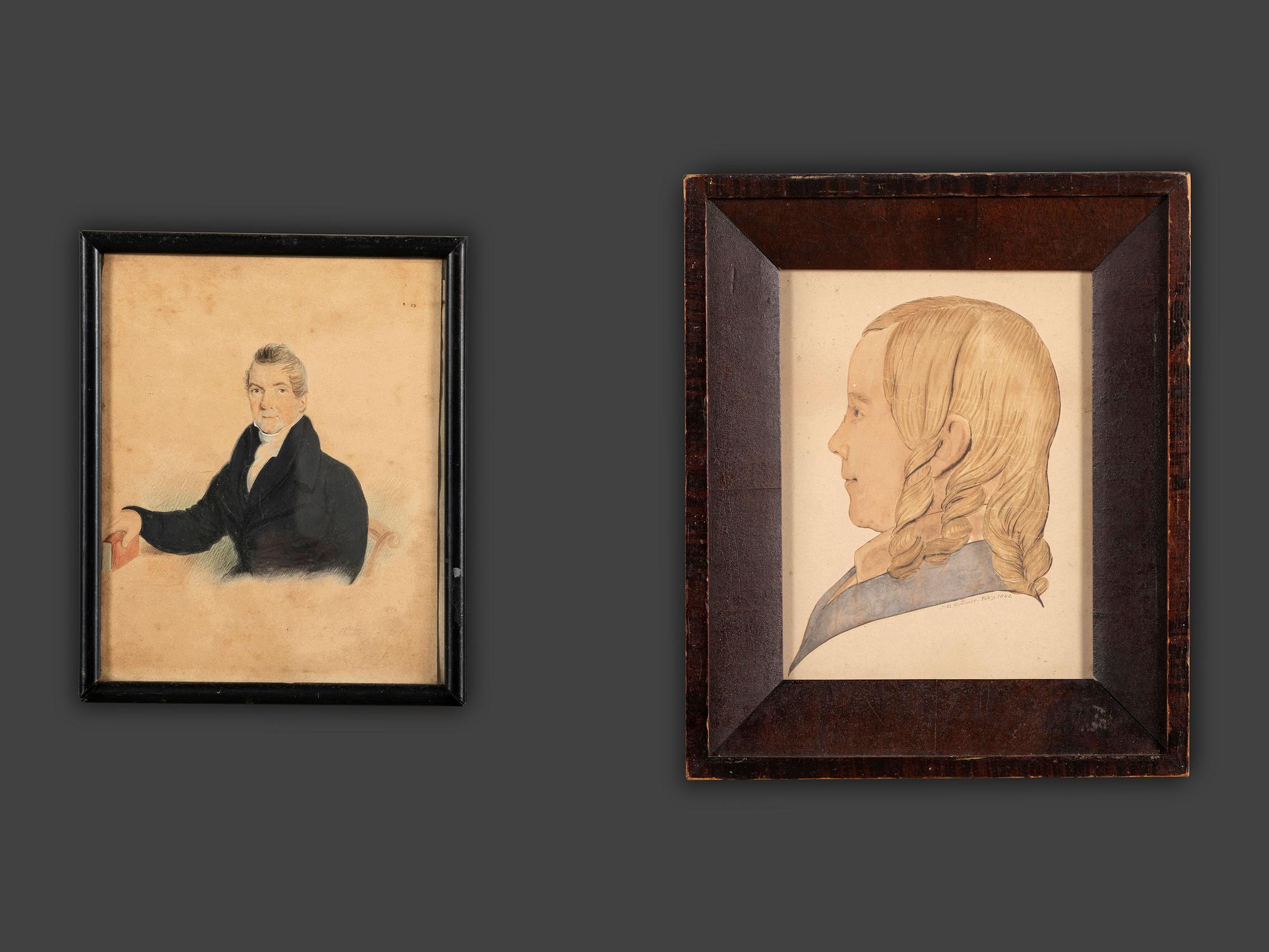 Eleven Watercolor Portraits of Gentleman