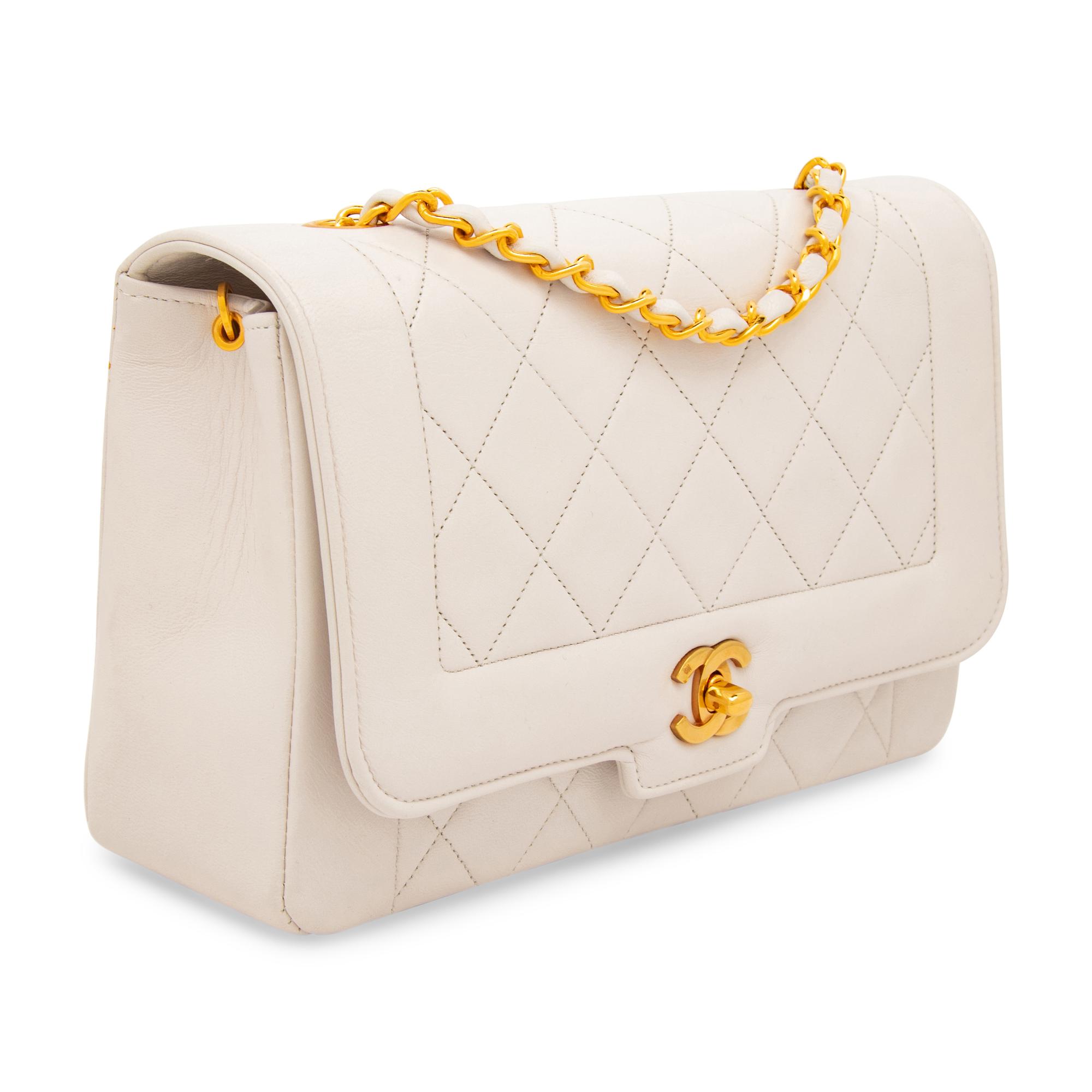 Chanel, Medium White Diana Flap Bag