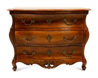 A Louis XV Provincial Style Bombe Commode