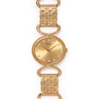 PIAGET, 18K YELLOW GOLD AND DIAMOND WRISTWATCH