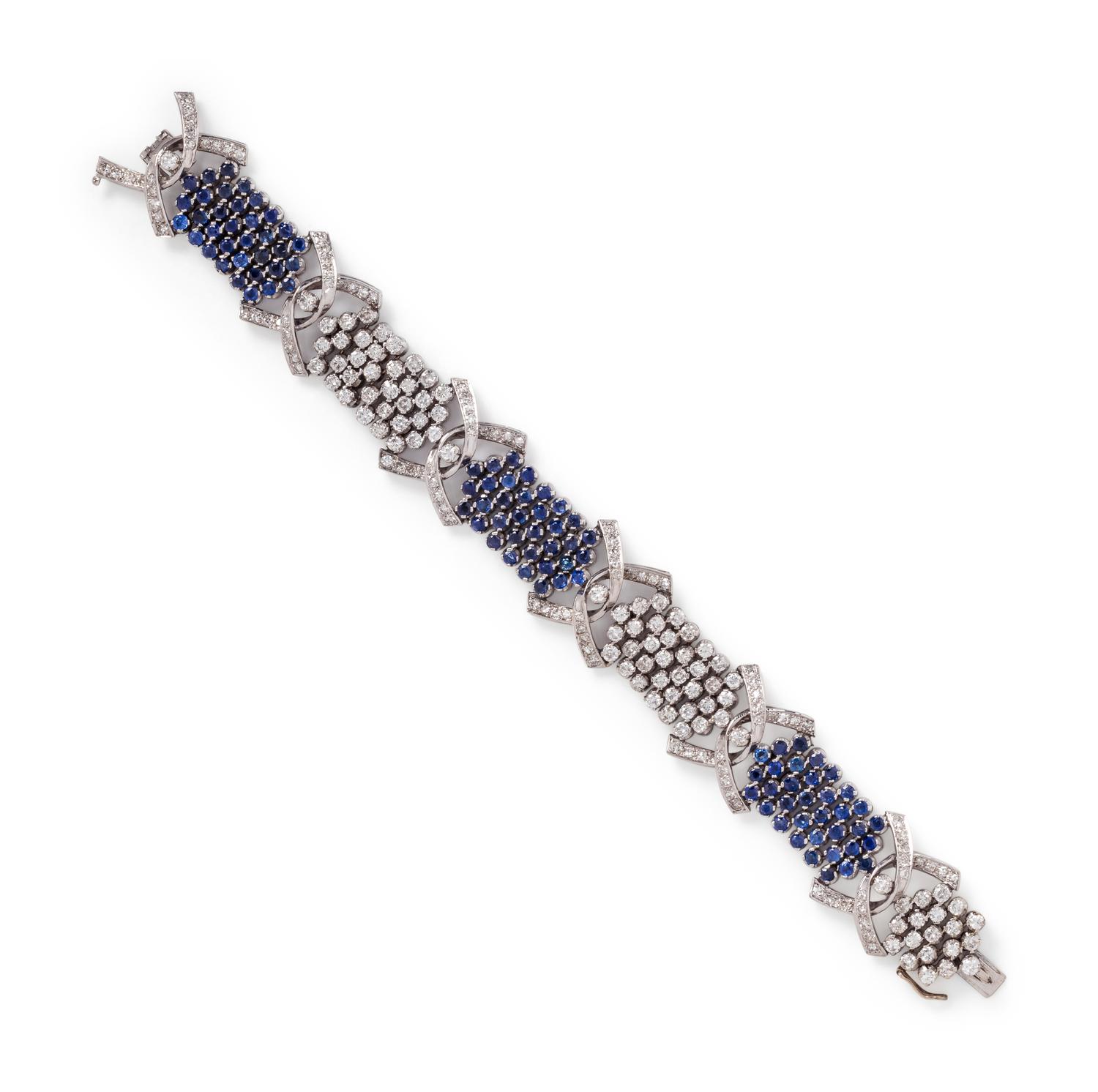 DIAMOND AND SAPPHIRE BRACELET