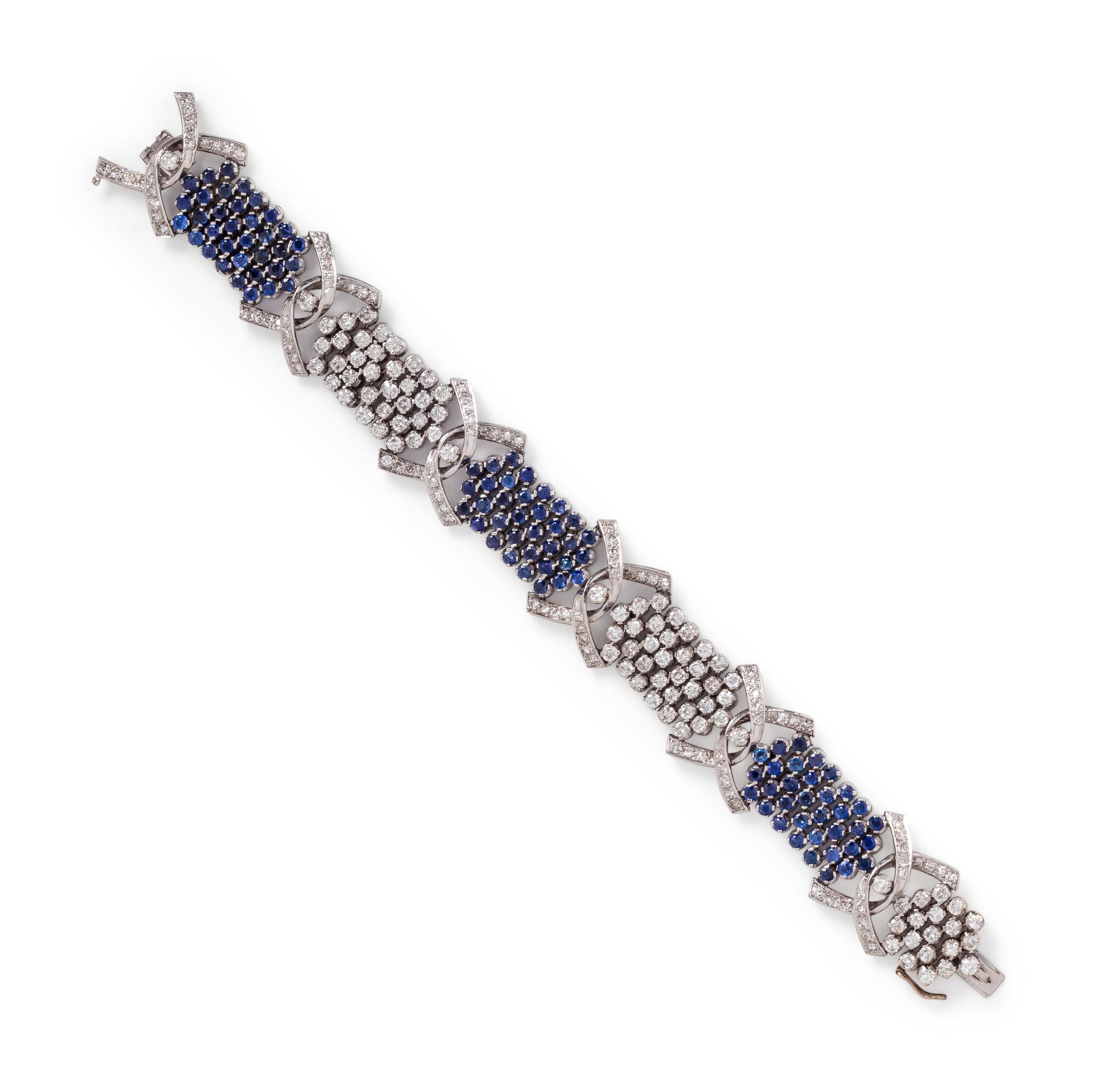 DIAMOND AND SAPPHIRE BRACELET