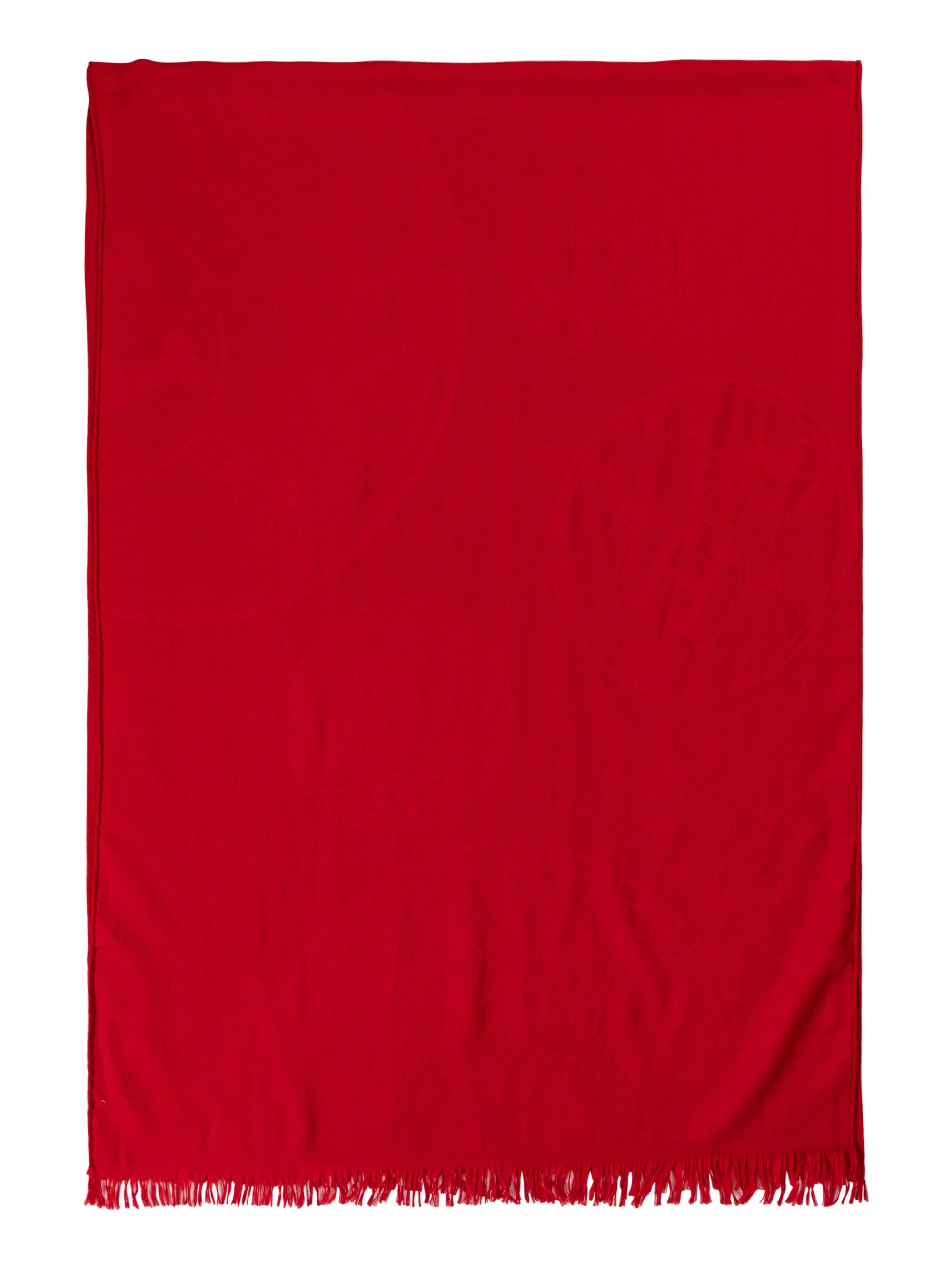 Hermès Red Cashmere Scarf