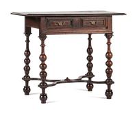A William and Mary Oak Side Table