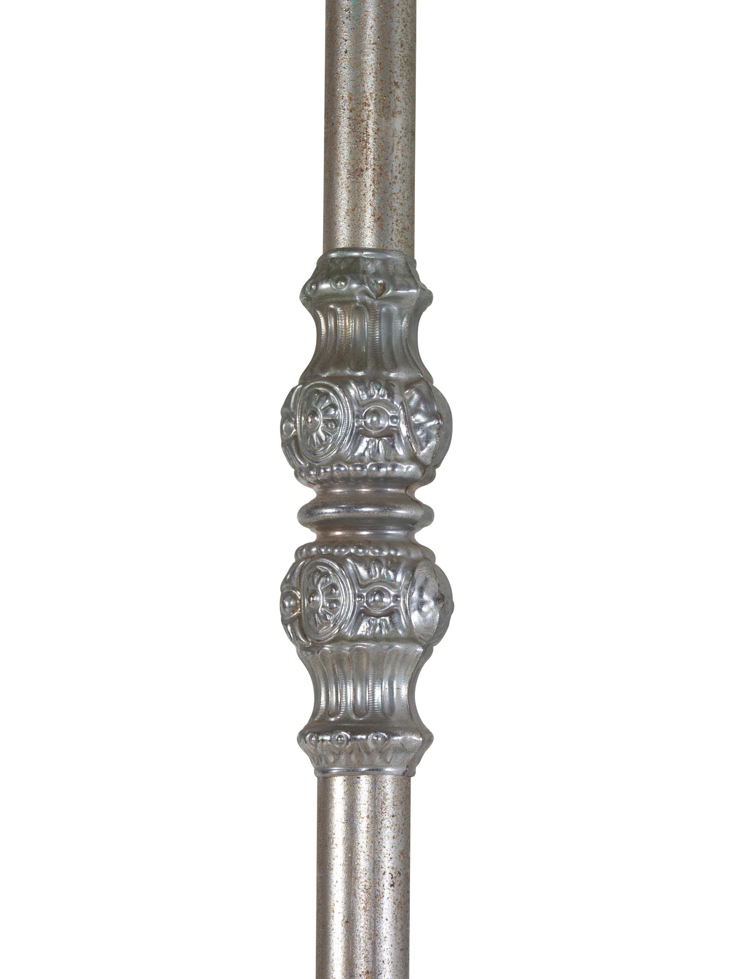 A Continental Steel Four-Post Bed