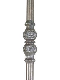 A Continental Steel Four-Post Bed