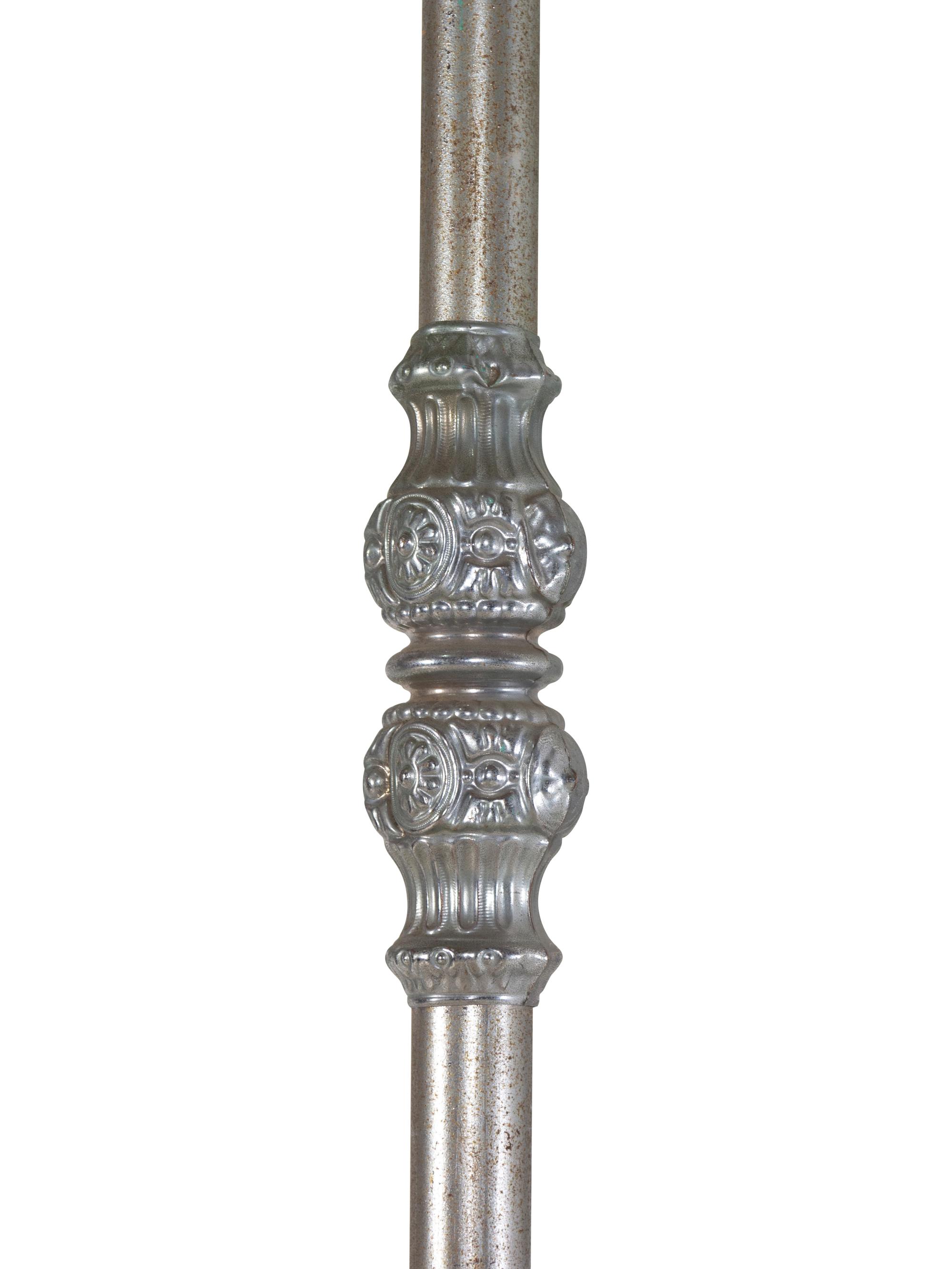 A Continental Steel Four-Post Bed
