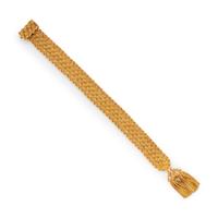 YELLOW GOLD TASSLE BRACELET