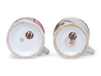 Two Freemason's Porcelain Shaving Mugs